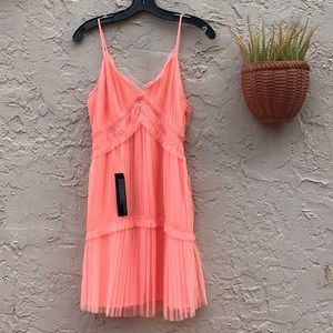 Topshop exquisite peach tulle mini dress